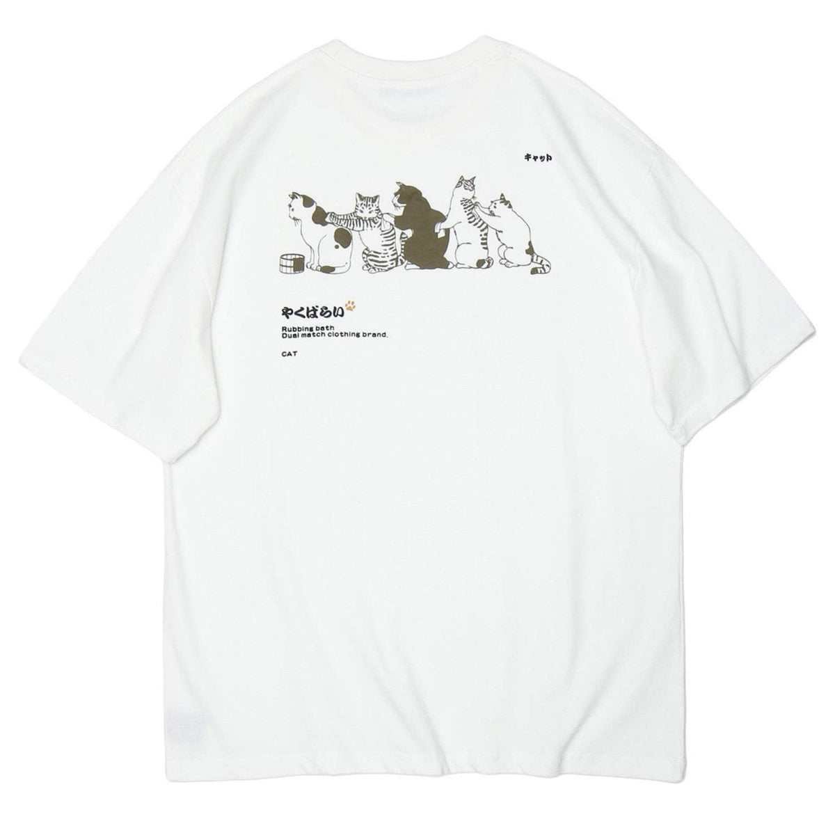 Camiseta WLS Estampado Gato Algodón Suave