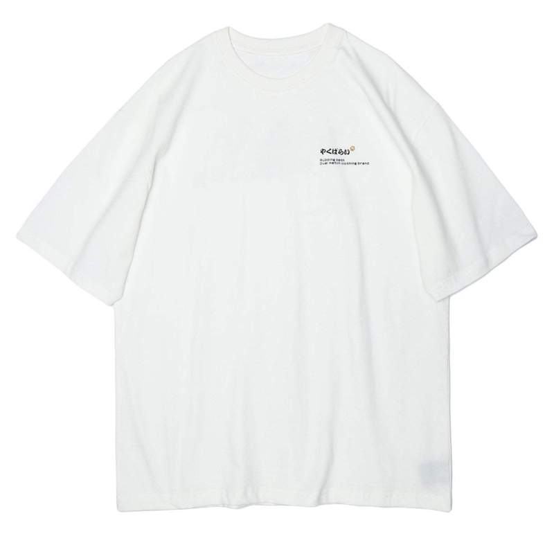 Camiseta WLS Estampado Gato Algodón Suave