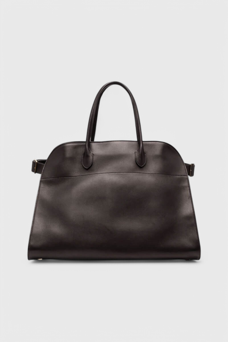 Bolso tote grande mujer marrón elegante – bolso amplio cuero vegano efecto ante