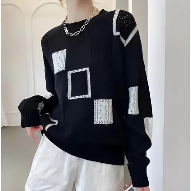 BLANCA - Jersey elegante con estampado geométrico