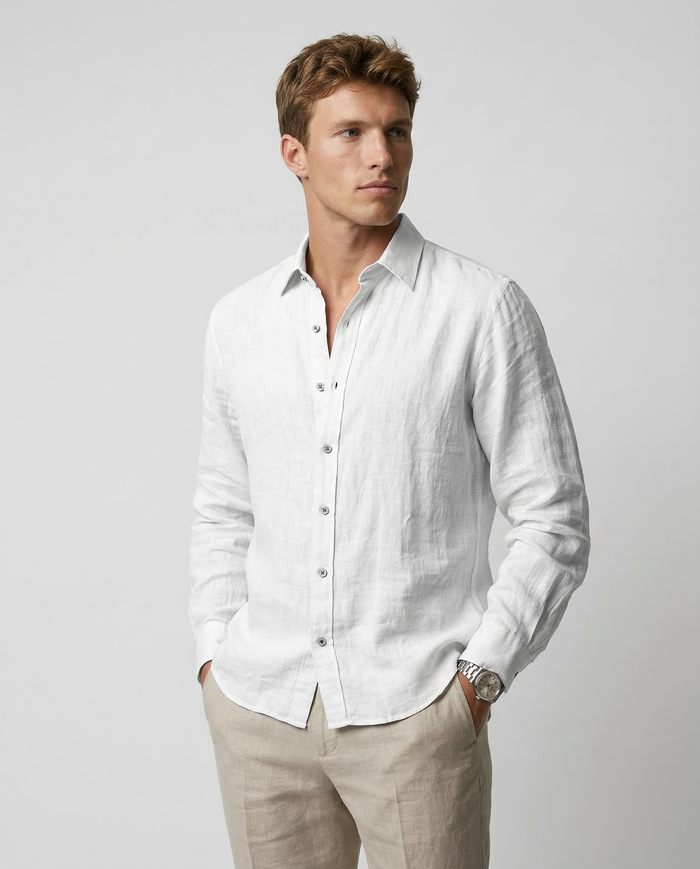 Camisa casual de lino