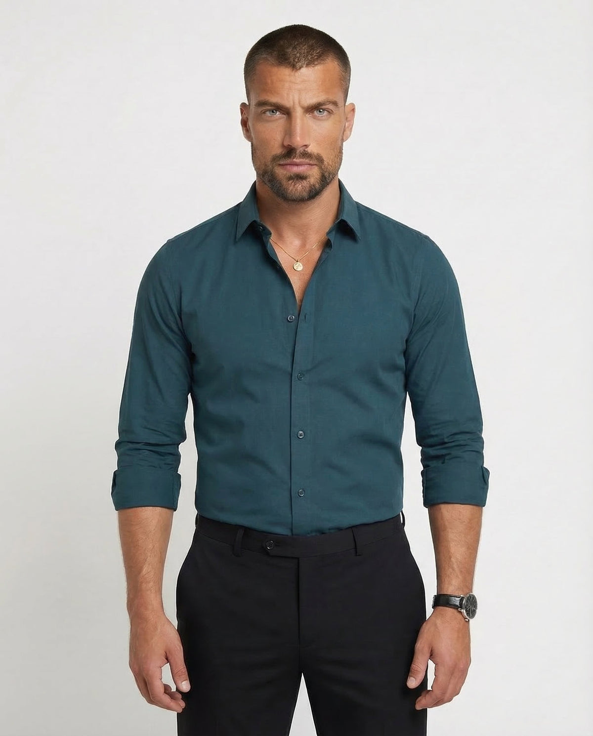 Mitchel | Camisa elástica antiarrugas de hombre