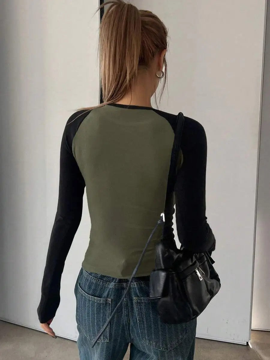 Odesa | Camiseta Raglán de Color Block
