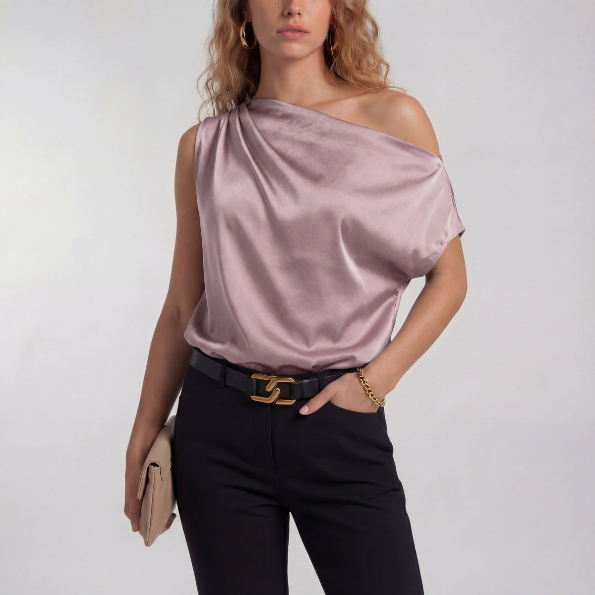 Camilla – Blusa Casual Chic de Un Hombro