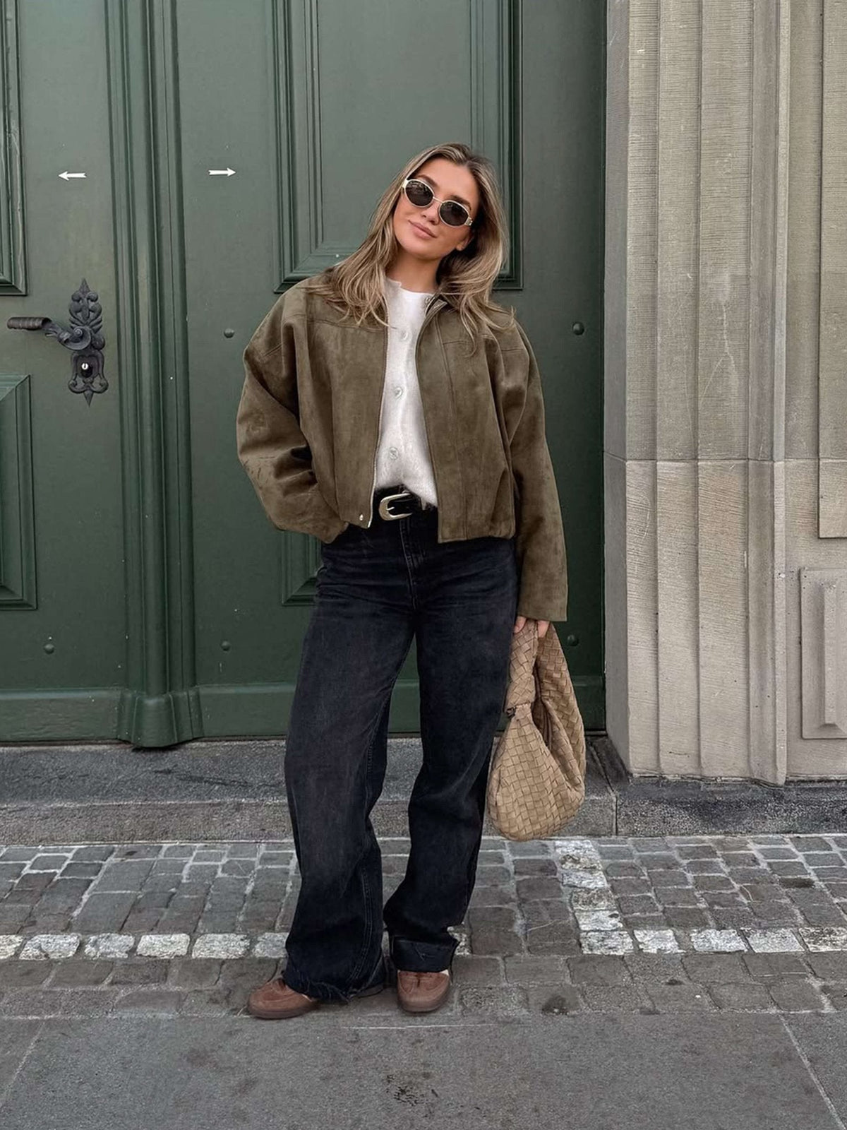 Lara | Chaqueta Bomber de Ante