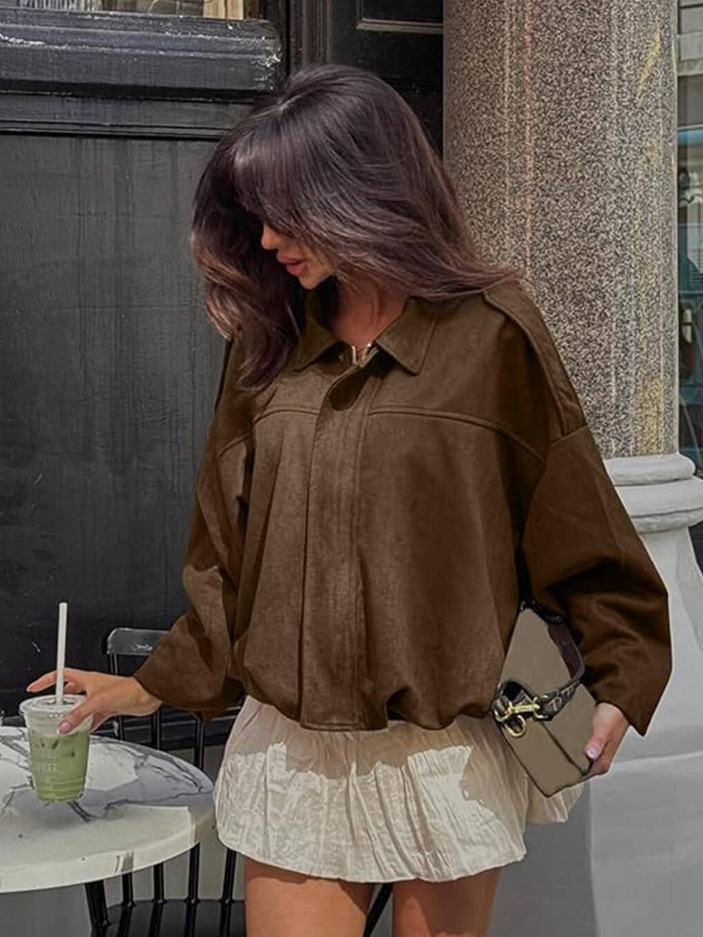 Lara | Chaqueta Bomber de Ante