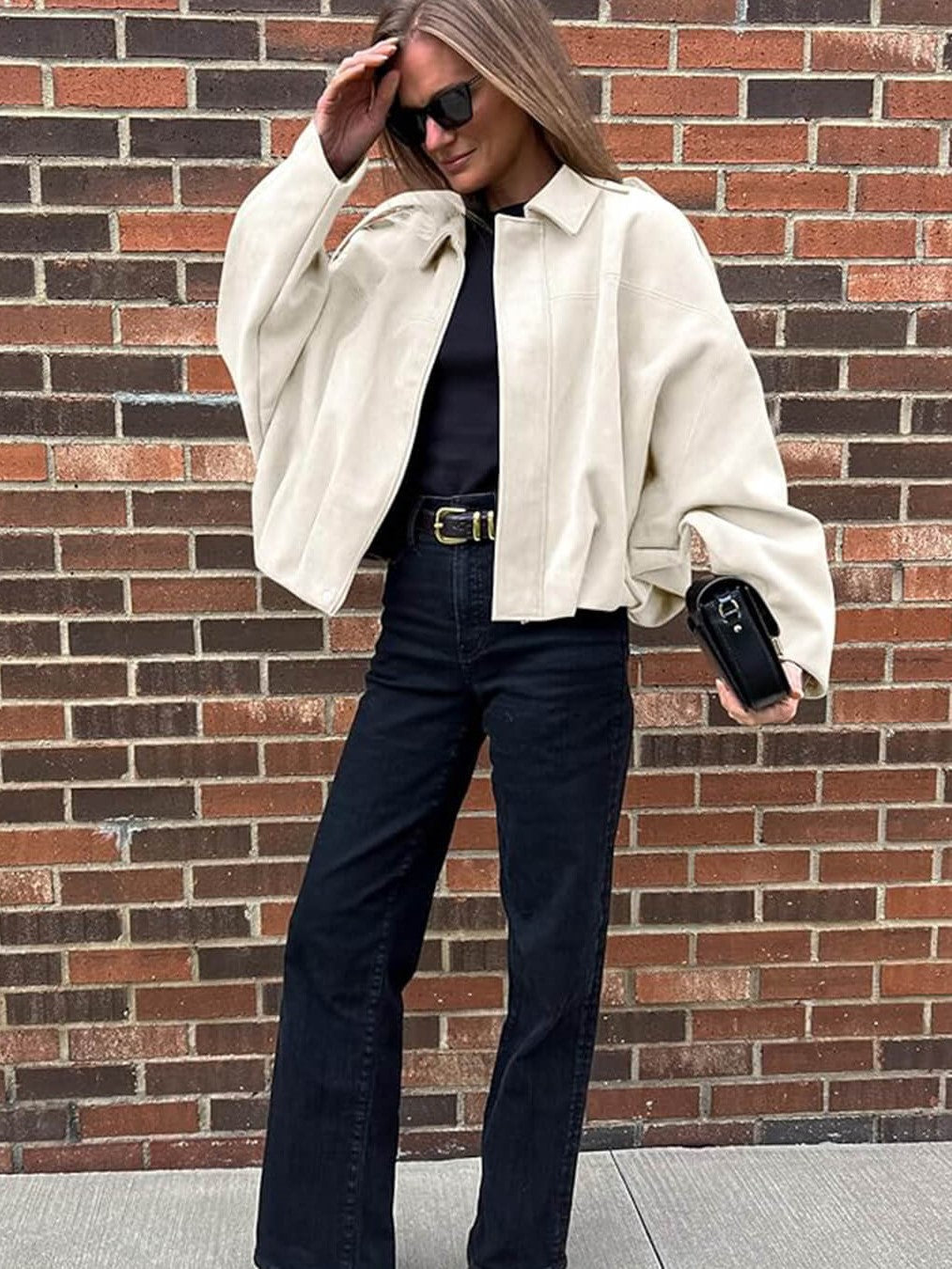 Lara | Chaqueta Bomber de Ante
