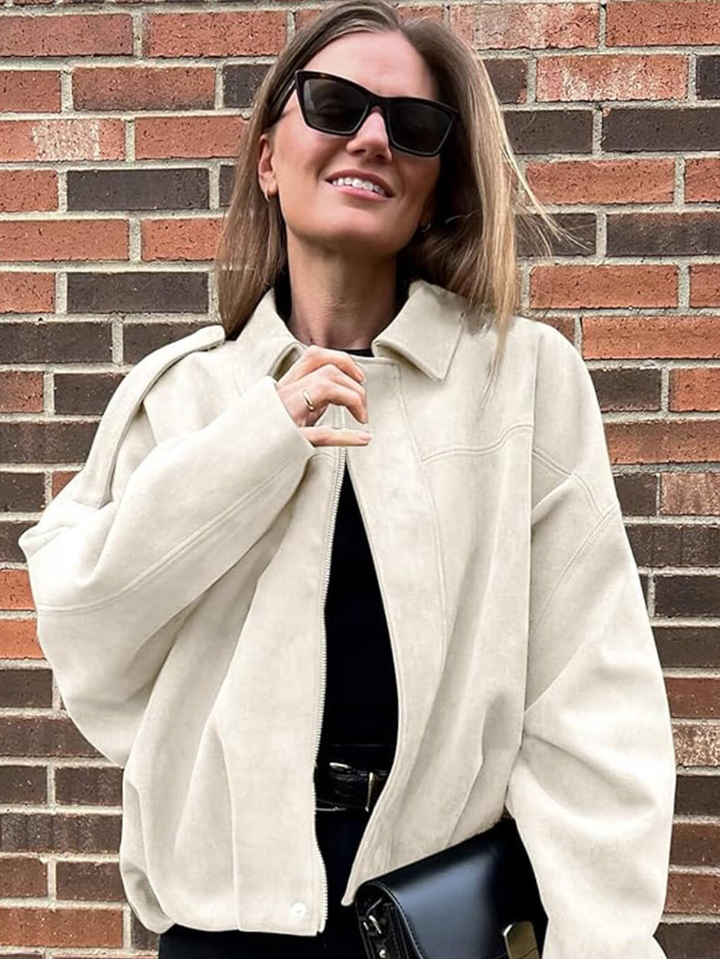 Lara | Chaqueta Bomber de Ante