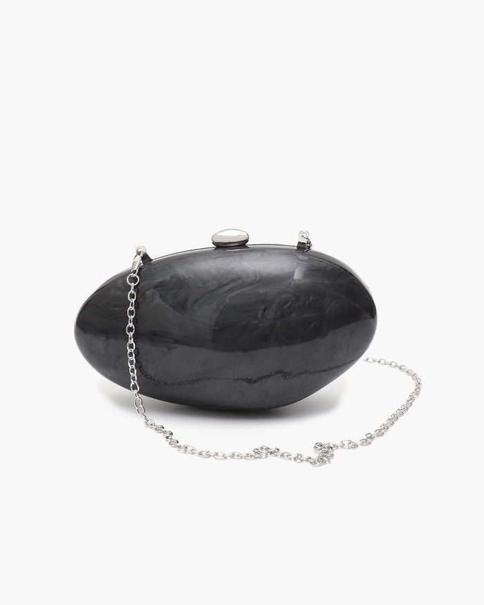 Bianca clutch de noche de acrílico con forma de concha
