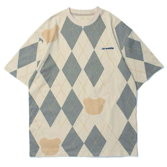 Camiseta WLS Tartán Diamante Algodón Suave