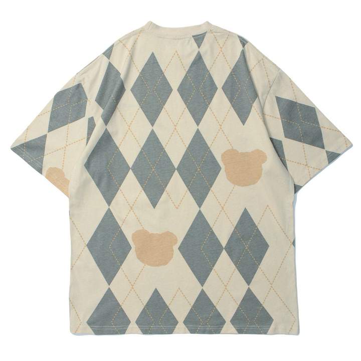 Camiseta WLS Tartán Diamante Algodón Suave
